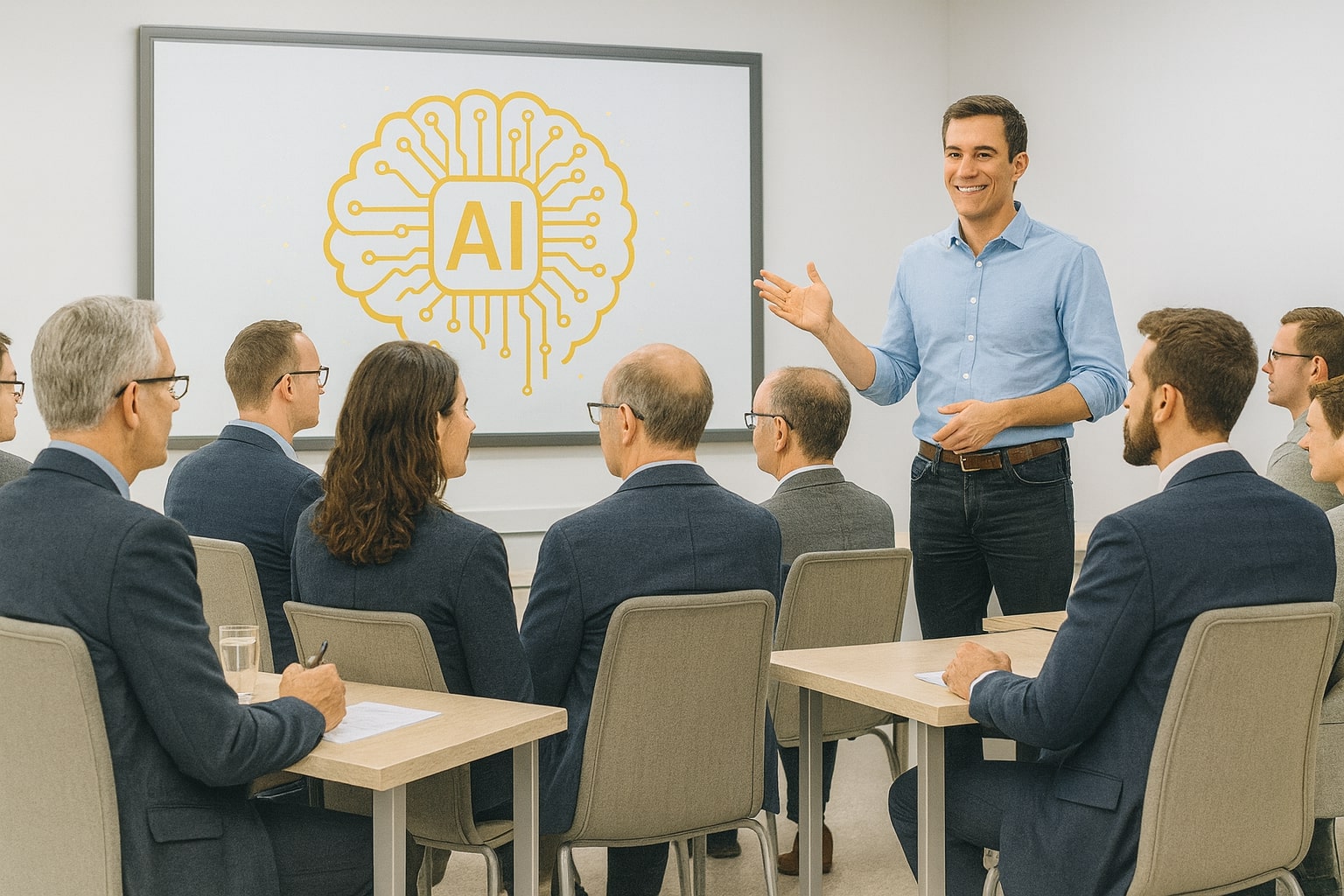 Team in AI training workshop